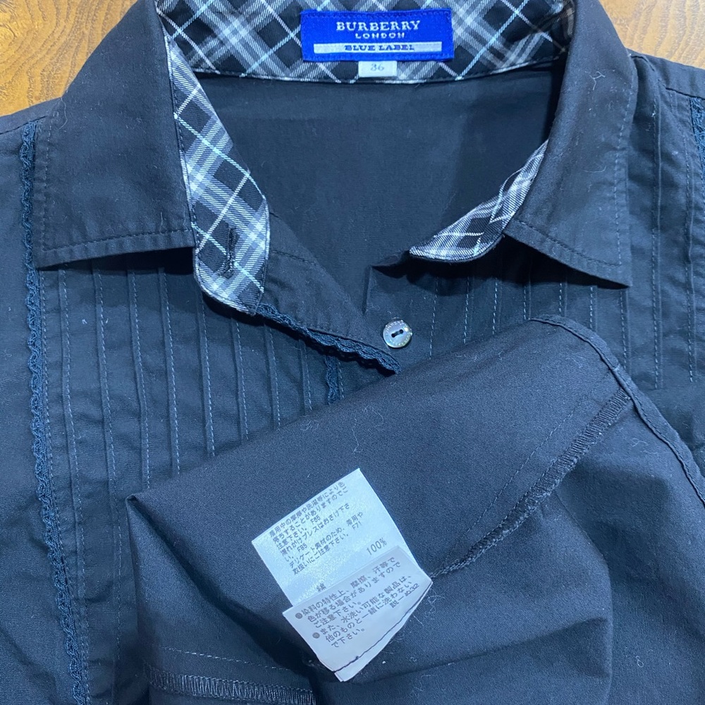Burberry Black Button Down Top - image 7